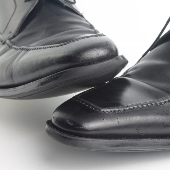 MAGNANNI 13723 Black Leather Apron Toe Lace Up Oxfords Men\'s Size 10